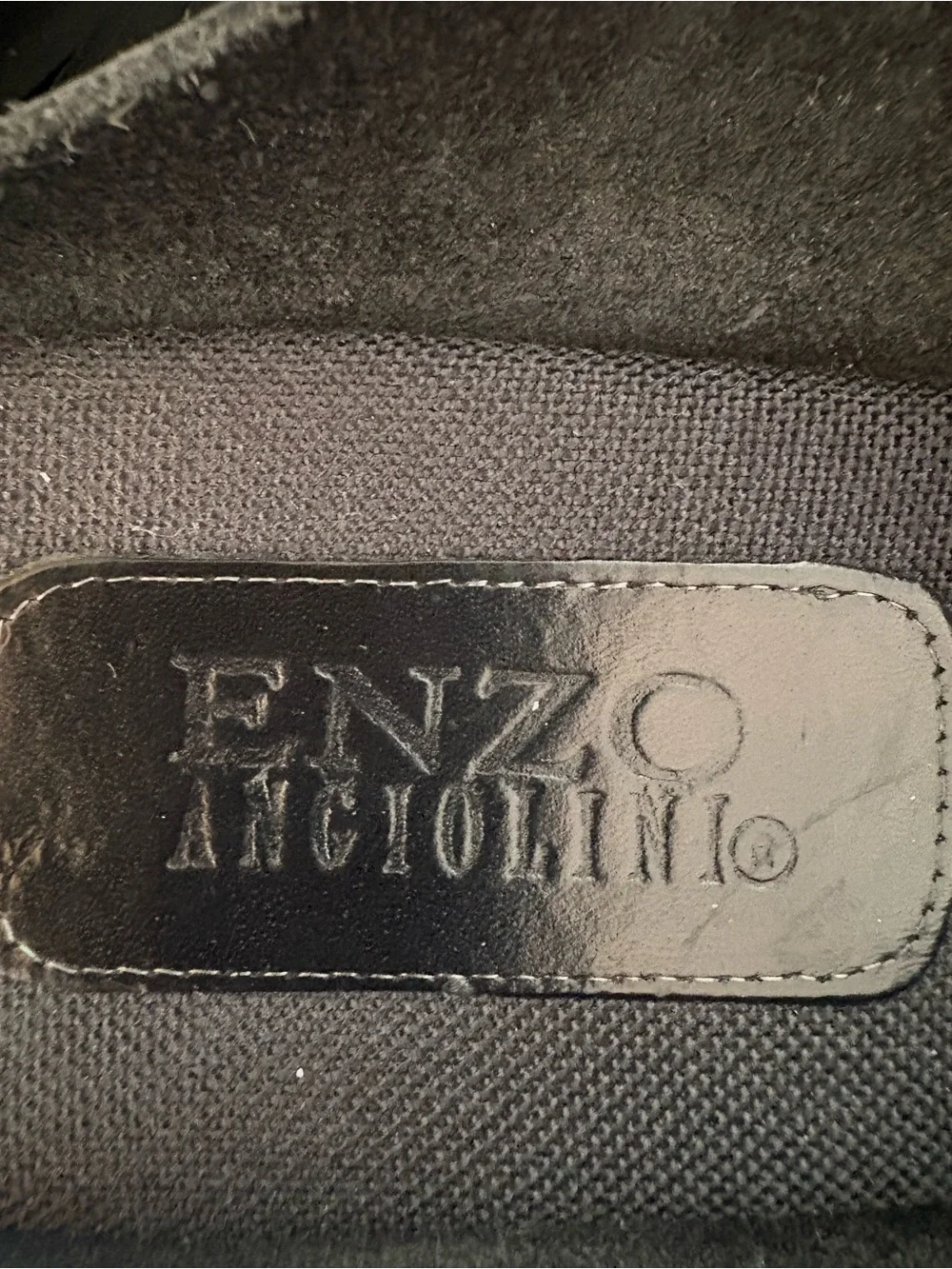 Enzo Angiolini mules black textured woven leather